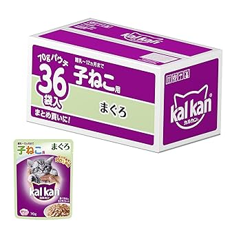Amazon | カルカン パウチ 子猫用 70g×36袋 まぐろ 離乳~12か月